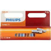 Baterie Philips R03L12W/10 LongLife AAA 12 ks 